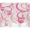 Swirl Dekoration mehrfarbig bunt 12er - Pink