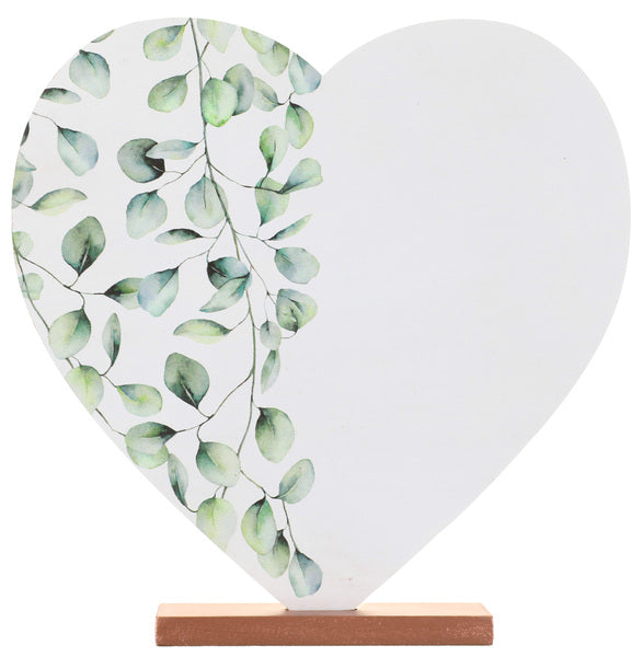 Aufsteller Herz mit Blumenranke 19cm