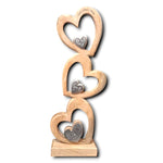 Drei Herzen aus Holz 45 cm mit Gravur im obersten Herz personalisiertes Geschenk