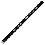 Gewebtes Armband WWJD - schwarz