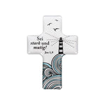 Magnet Kreuz "Sei stark und mutig" 8x5.5 cm