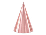 Party-Huetchen 6er-Pack Metallic roségold
