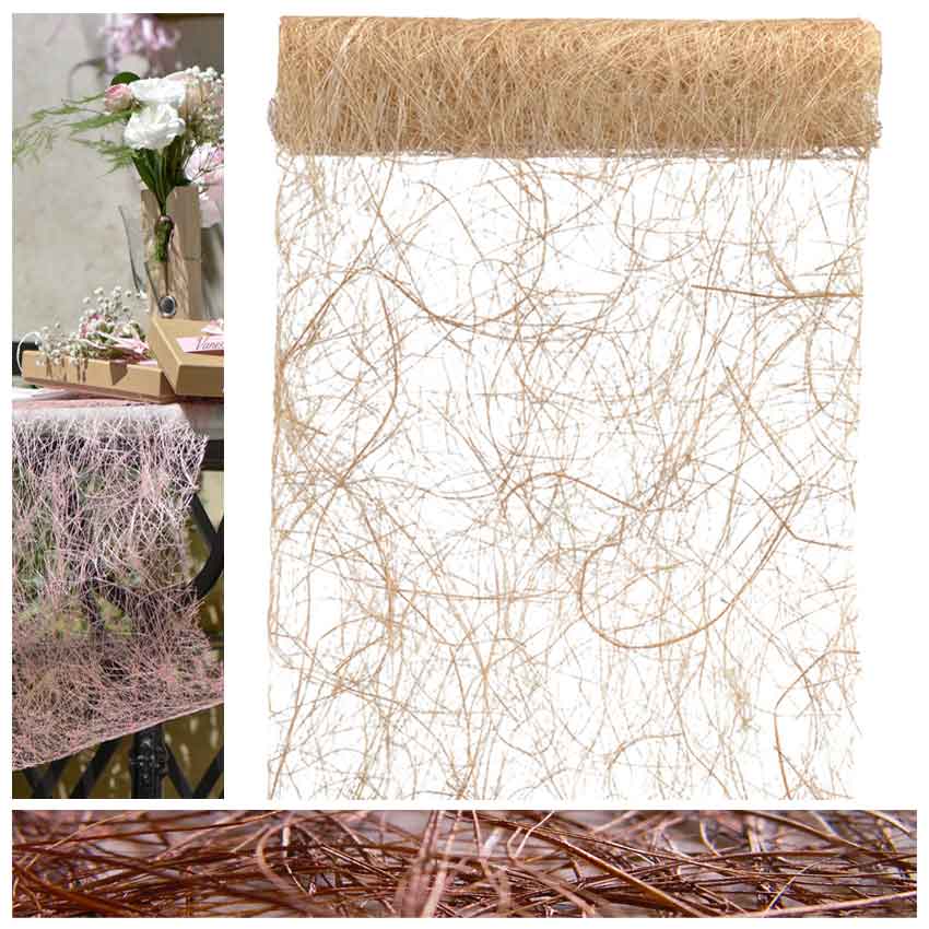Tischläufer Rustikal 30cm x 5m Beige