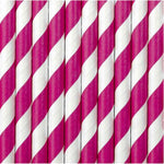 Trinkstrohhalm,Trinkhalm,Partydeko,pink,gestreift,Papierstrohhalm