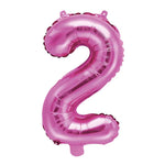 Folienballon,Luftbefüllung,Zahlenballon,pink,Geburtstag,Geschenk,dekorieren,glänzend,Fotorequisite,Zahl 2
