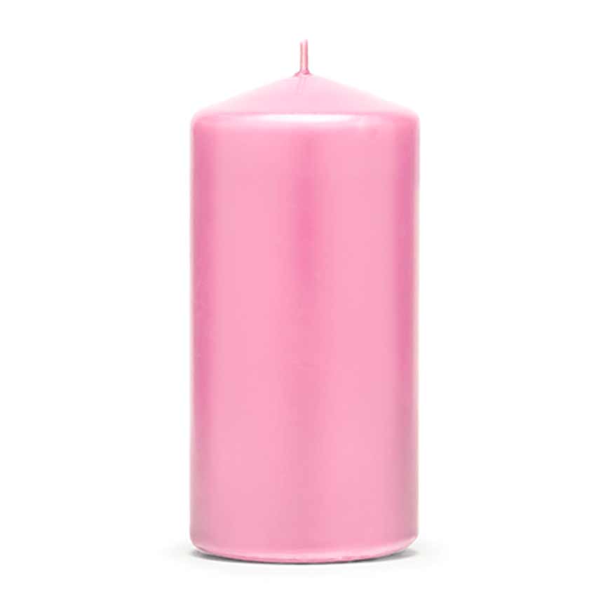 Stumpenkerzen 6 Stück 12cm rosa