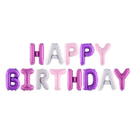 Ballongirlande Happy Birthday lila