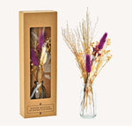 Trockenblumenstrauß mit Vase