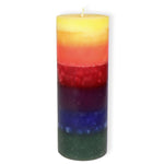 Regenbogenkerze Stumpenform für Laternen