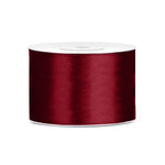 Satinband Geschenkband, Schleifenband 50 mm x 25 m bordeaux