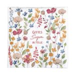 Servietten "Gottes Segen in Fülle" 20 Stk. mit Blumenmotiv