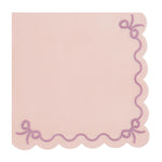 Servietten mit Rüschen 33 x 33 cm rosa