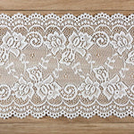 Spitzenband Tischlaeufer 15 cm x 9 m weiss