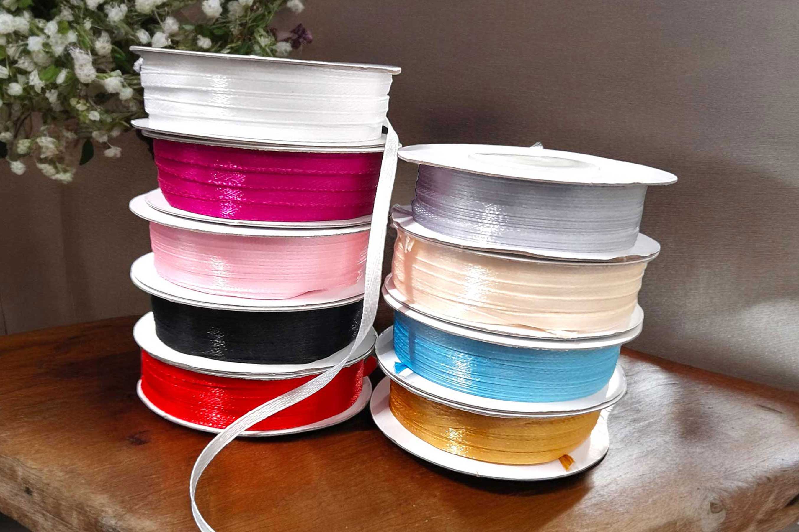 15 Rollen Satinband Set – Je 22 M, 1,8 Cm Breit, Verschiedene Farben – Für Schleifen, Geschenke, Hochzeit, Basteln