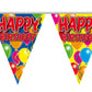 (0,10€/m) Wimpelkette mit bunten Luftballons 10m (15 Flaggen)