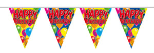 (0,10€/m) Wimpelkette mit bunten Luftballons 10m (15 Flaggen)