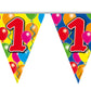 (0,10€/m) Wimpelkette mit bunten Luftballons 10m (15 Flaggen)