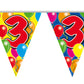 (0,10€/m) Wimpelkette mit bunten Luftballons 10m (15 Flaggen)