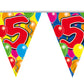(0,10€/m) Wimpelkette mit bunten Luftballons 10m (15 Flaggen)