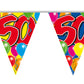(0,10€/m) Wimpelkette mit bunten Luftballons 10m (15 Flaggen)