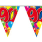 (0,10€/m) Wimpelkette mit bunten Luftballons 10m (15 Flaggen)