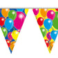 (0,10€/m) Wimpelkette mit bunten Luftballons 10m (15 Flaggen)