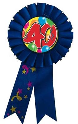Rosette ZAHL 40 blau