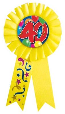 Rosette ZAHL 40 gelb