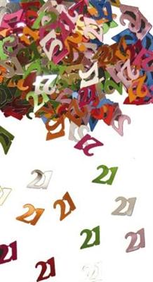 Konfetti Zahl 21
