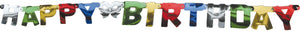 Buchstabengirlande Textkette "Happy Birthday"