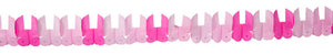 Papier Girlande Wiege Mädchen rosa 6 Meter