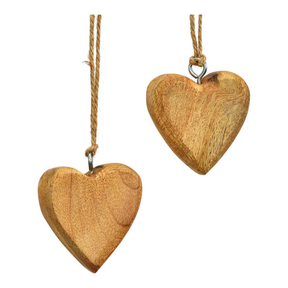 Anhänger Holzherz aus Mangoholz natur