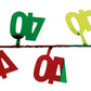 Draht-Girlande Zahl 40 bunt