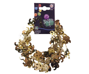 Draht-Girlande Zahl 50 golden
