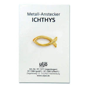 Metall Ansteckpin "Fisch goldfarben"