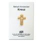 Metall-Anstecknadel Kreuz goldfarben