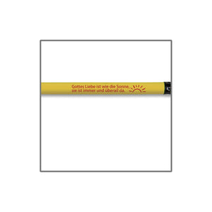 Bleistift gelb 10er Pack "Gottes Liebe ist wie die Sonne"
