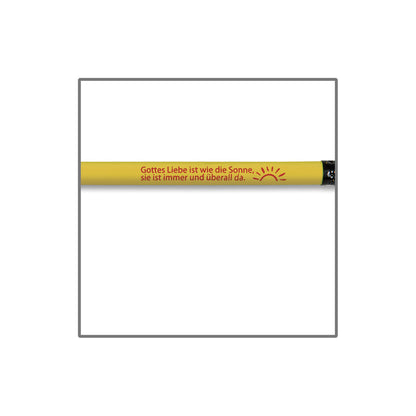 Bleistift gelb 10er Pack "Gottes Liebe ist wie die Sonne"