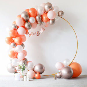 Girlande "Mr & Mrs" mit Herzen roségold