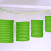Papier Girlande mit 8 Laternen 3,65m - Grün