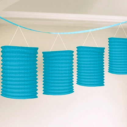 Papier Girlande mit 8 Laternen 3,65m