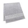 Du bist wertvoll Handtuch 50x100cm aus 100% Baumwolle mit Text Bordüre - Grau
