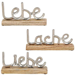 Schriftzug zum Hinstellen | Lebe Liebe Lache