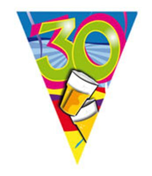 Girlande,30. Geburtstag,Jubiläum,Dekoration,Zahl 30,30,wimpelkette,geburtstags,bunte wimpel,girlande zum 30.