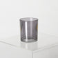 Windlicht Rauchglas mit goldenem Ginko Blatt 8cm schwarz gold