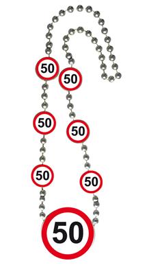 Kette Verkehrszeichen Zahl 50