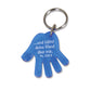 Schlüsselanhänger Hand 4,5cm "...und hältst deine Hand über mir. Ps. 139,5"