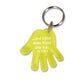 Schlüsselanhänger Hand 4,5cm "...und hältst deine Hand über mir. Ps. 139,5"