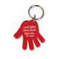Schlüsselanhänger Hand 4,5cm "...und hältst deine Hand über mir. Ps. 139,5"