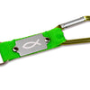Schlüsselanhänger mit Karabinerhaken "Fisch" 11,5cm - Grün